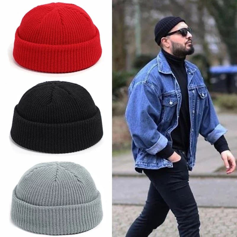Moda Hip Hop Beanie Cappello lavorato a maglia Uomo Skullcap Donna Inverno Caldo Brimless Baggy Melone Cap Polsino Docker Pescatore Berretti Cappelli