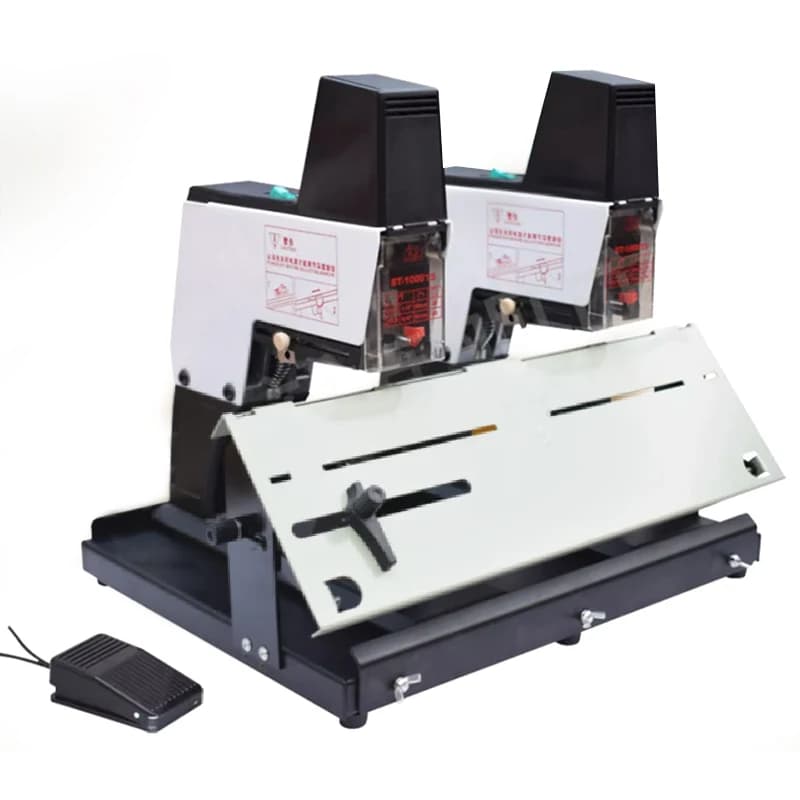 Cucitrice Elettrica Professionale a Doppia Testa 220V per Rilegatura Libri Piccoli, Modello ST-1000TS, per Uso Intensivo