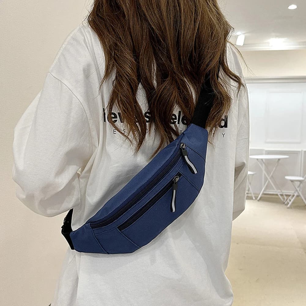 1 pz unisex pouch shoulder strap for travel walks running cycling easy to carry with phone compartment