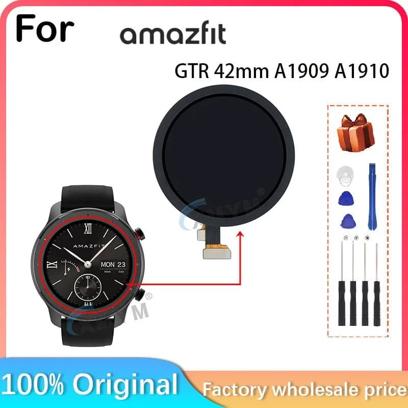 Per Amazfit GTR 42mm A1909 A1910 Smart Watch Display LCD + Touch Panel Digitizer per Amazfit GTR 42mm A1909 A1910 Amoled Display