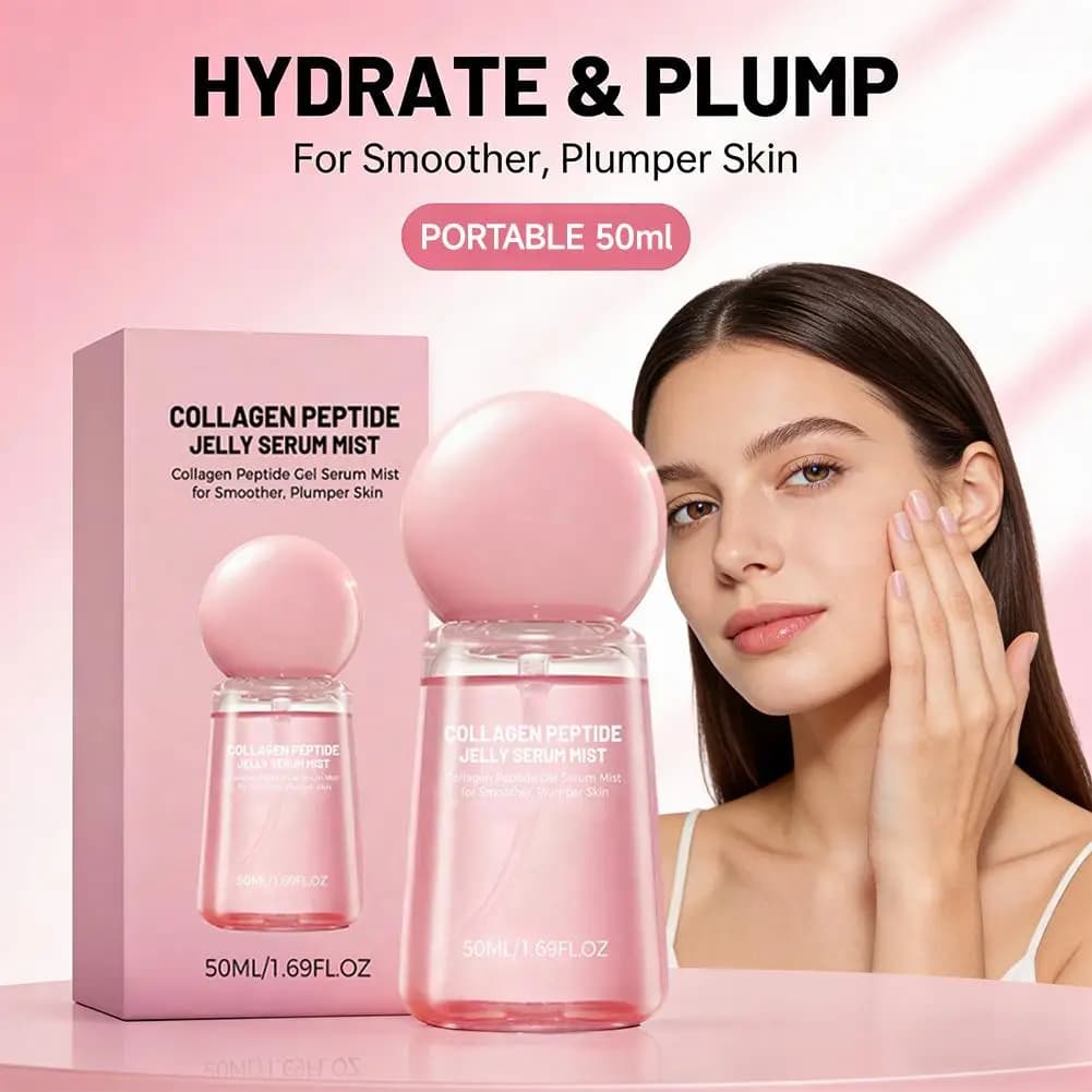 Collagen Peptides Jelly Serum Mist Hydrating Anti Aging Plumping Face Spray Korean Skin Care Hydrogel Travel Women Gift