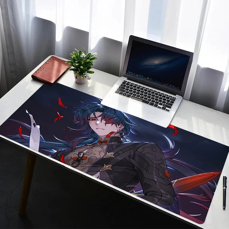 Mouse Pad Office Desk Protector Mouse Cartoon Anime Accessories Rubber Mat Blade Honkai Star Rail Gaming Mousepad Keyboard Mats