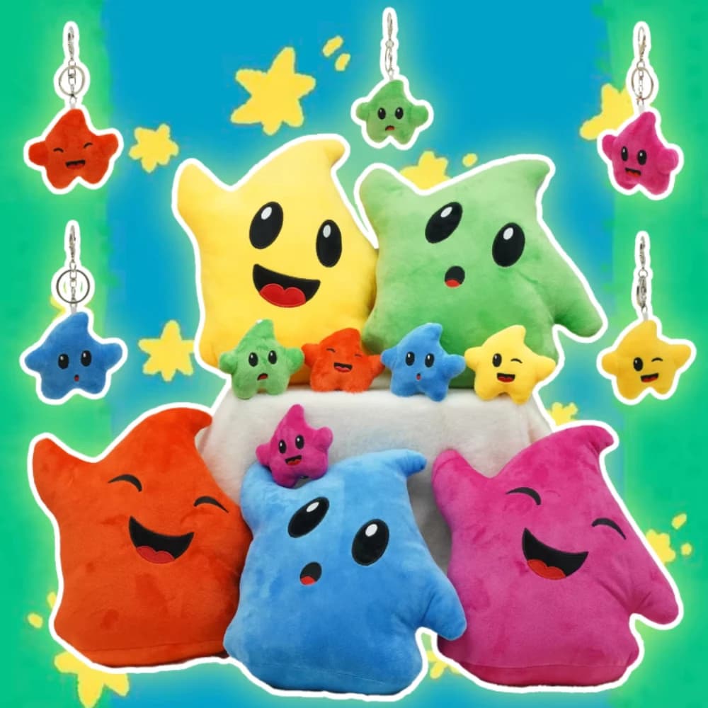 Peluche a Forma di Stella Colorata da 22CM, Bambola Imbottita con Faccina Sorridente, Portachiavi per Regalo di Compleanno per Bambini