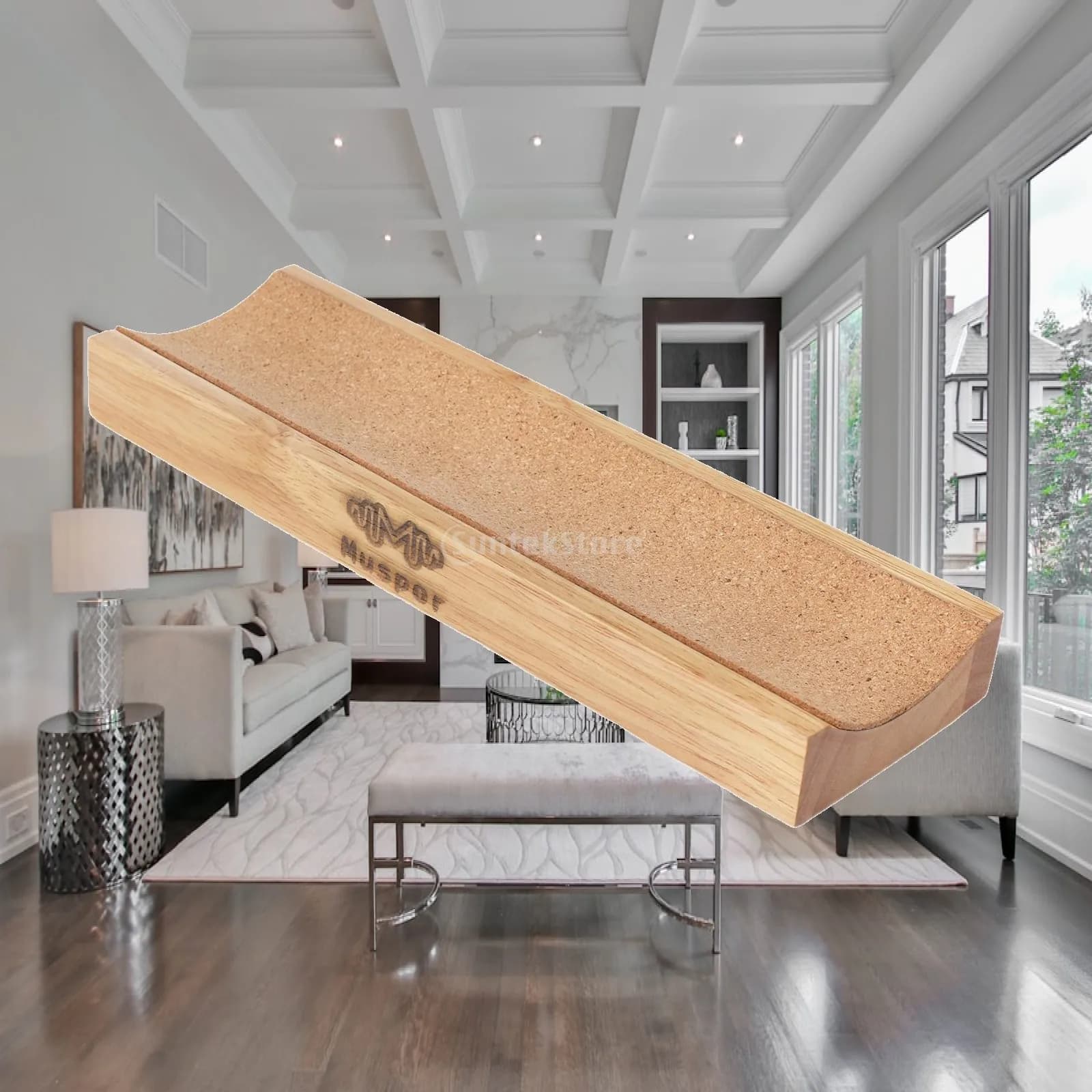 Supporto Universale in Legno per Manico di Chitarra, Cuscino Poggiamano, Strumento per Chitarra Acustica, Basso, Ukulele, Mandolino