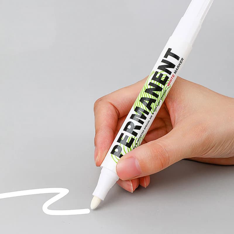 1 PC pennarello bianco penna Gel di plastica impermeabile oleosa per scrivere disegno bianco Album fai da te penna Graffiti cancelleria per Notebook
