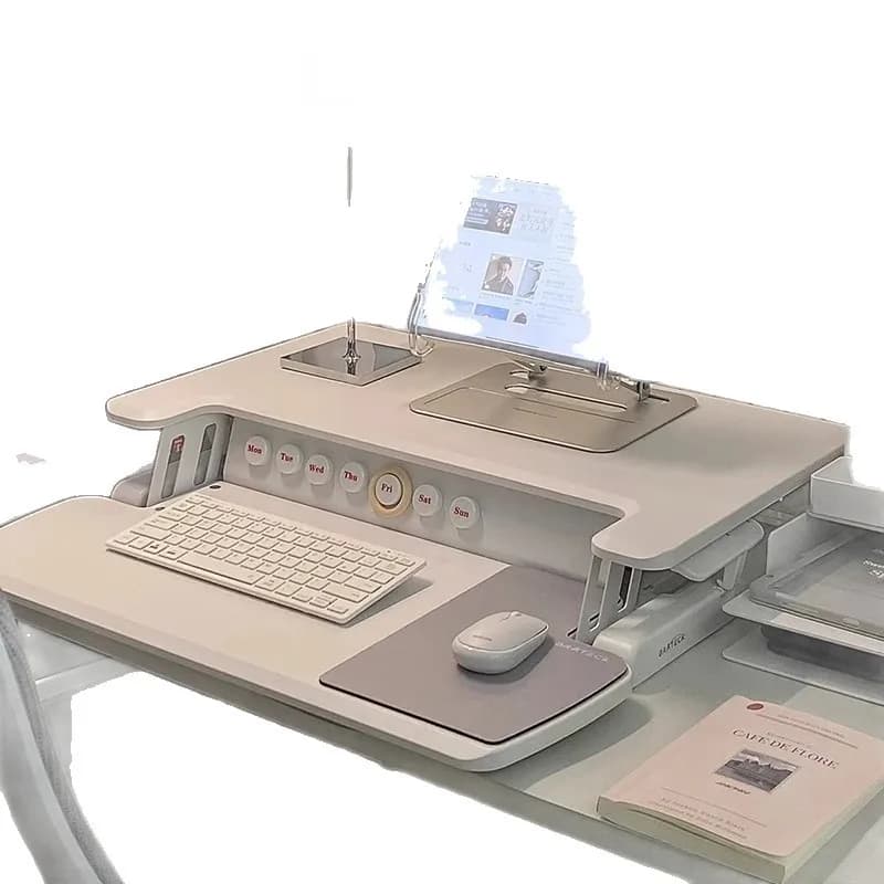 Standing office desk, adjustable workbench, computer desk, desktop height-increasing laptop desktop folding stand desk