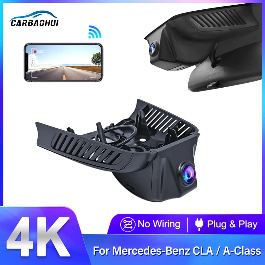 4K Car Video DVR for Mercedes Benz GLA H247 180 200 2020~2023 Driving Recorder Front Rear Dash Camera Night Vision HD Accessorie