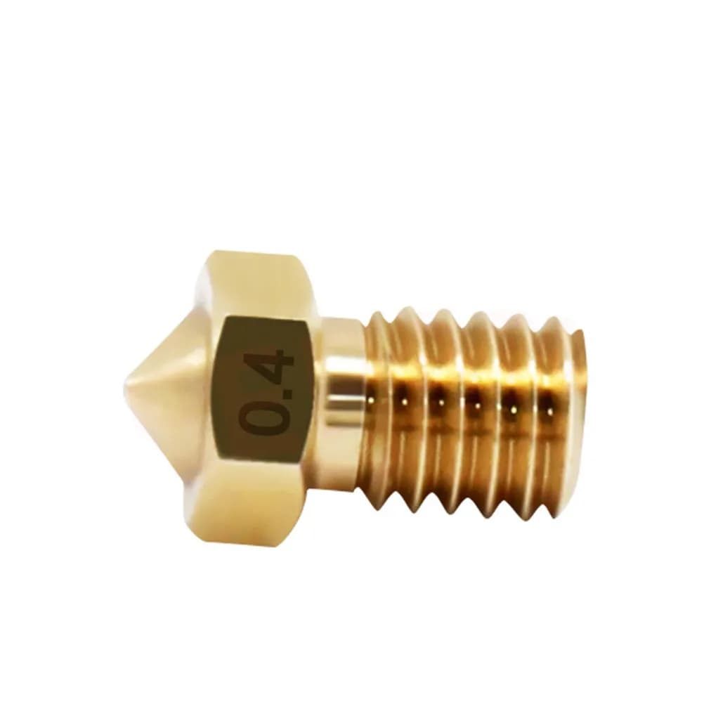 10 Ugelli per Stampante 3D in Ottone Filettati da 0.2mm, 0.3mm, 0.4mm, 0.5mm, 0.6mm per Filamento da 1.75mm Compatibili con Stampa PLA ABS