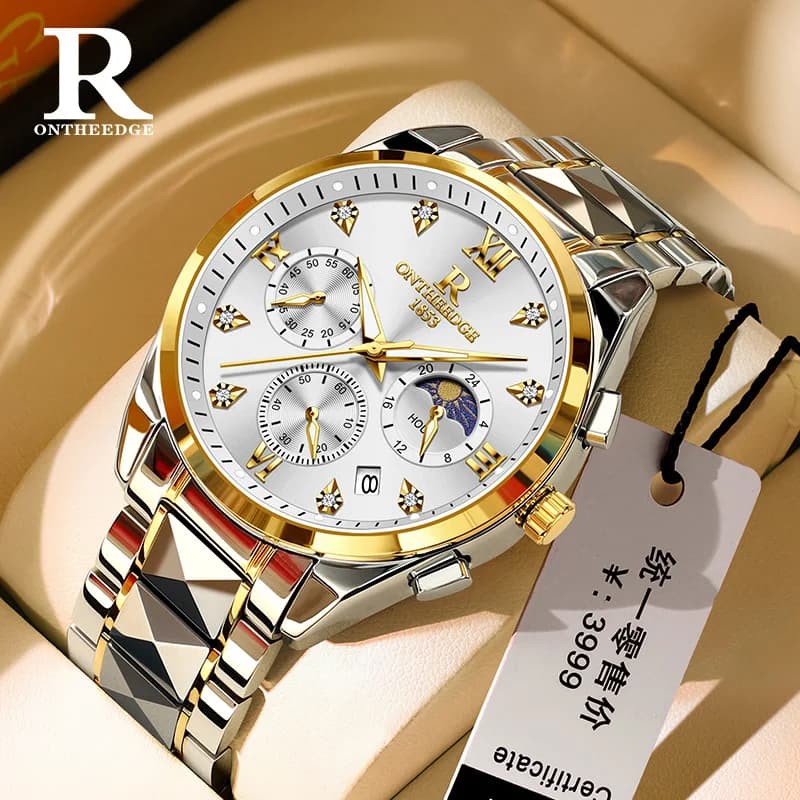Hot-selling Swiss brand ONTHEEDGE waterproof watch, men's luminous watch, student quartz watch, men's watch