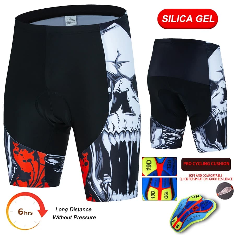 Men's Summer Bike Shorts Cycling MTB Road Outdoor Clothing 19D Coolmax Gel Pad Riding Bicycle Footwear Shorts with Bicycle Braids Pro