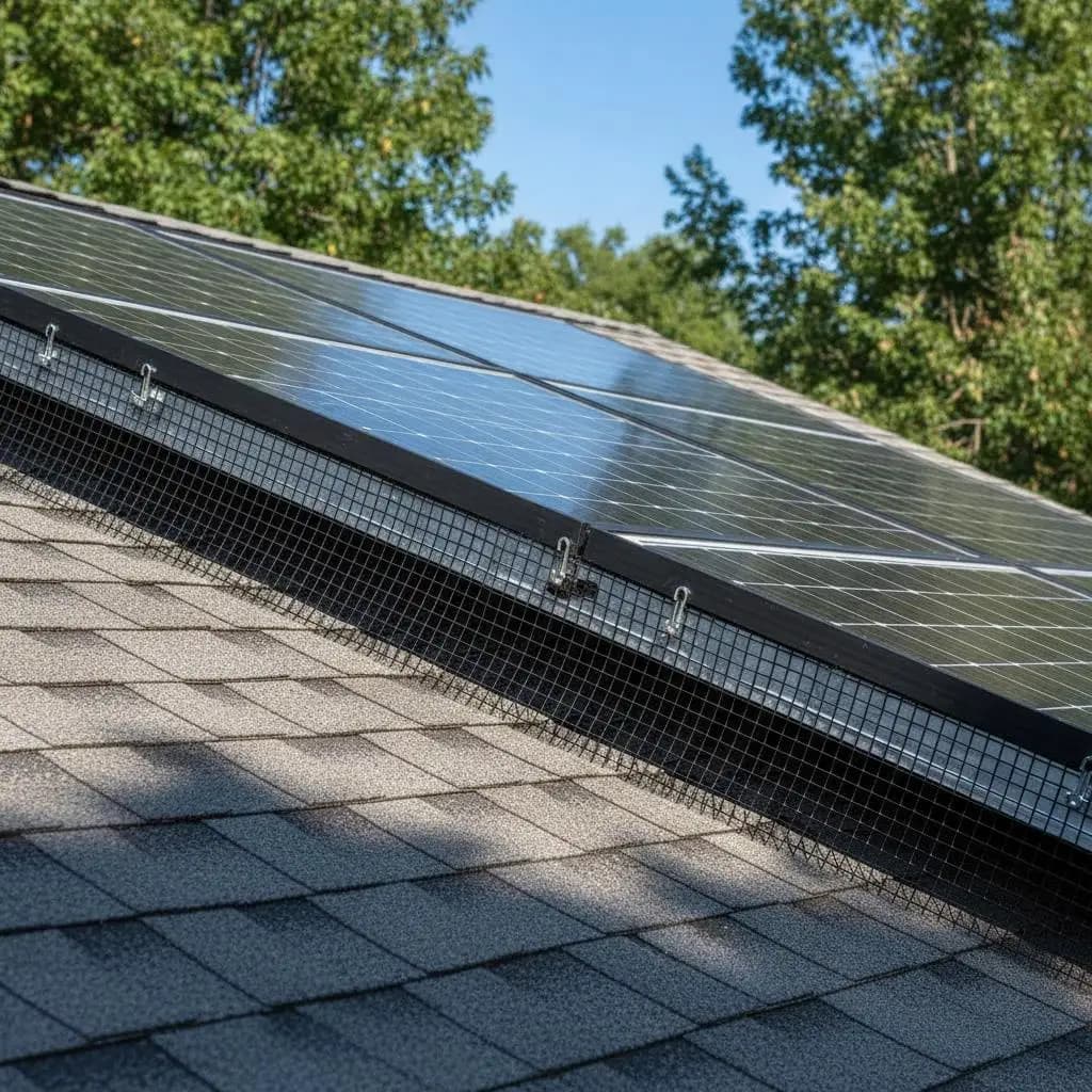 Rete di protezione per pannelli solari 6 pollici x 100 piedi per impianti su tetto, energia residenziale, sistemi commerciali, rotolo di filo rivestito in PVC, 1/2 pollice M