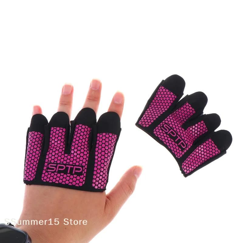 【R】1Pair Gym Fitness Half Finger Gloves Men Women For Workout Glove Power Weight Lifting Bodybuilding Hand Protector