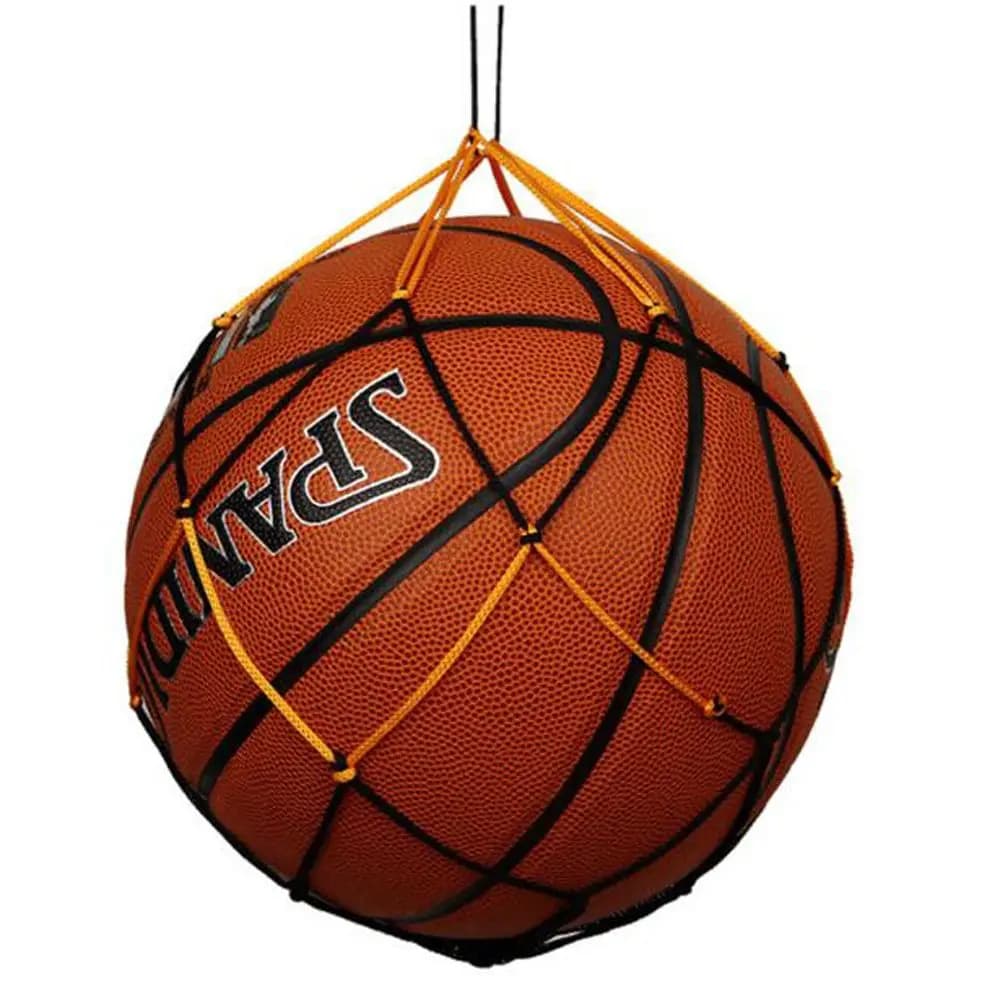 Borsa nera e arancione per palloni da calcio, borsa a rete, borsa da basket