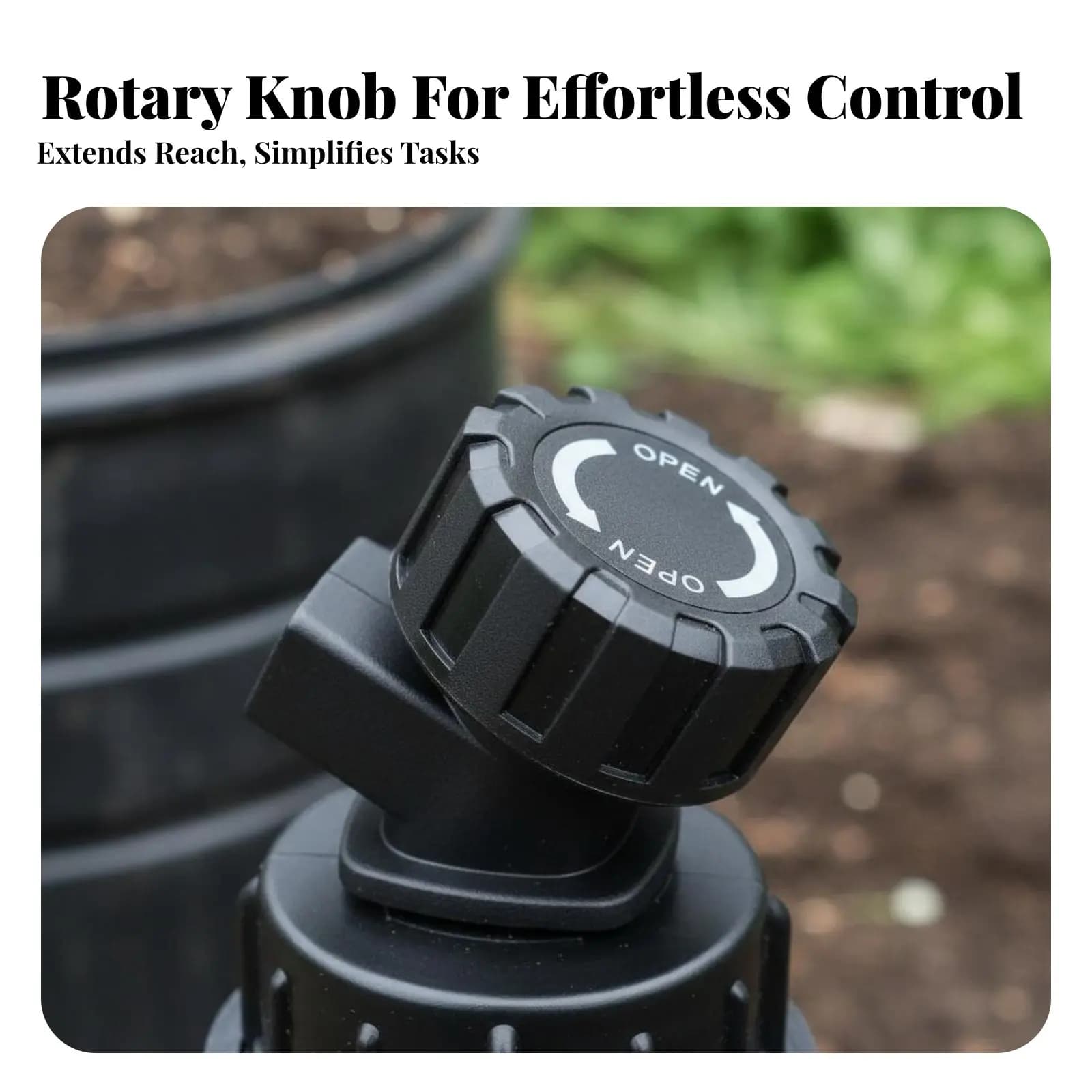 Compost Bin Faucet Non-Clogging Ging Large Bore Container Tap Plastic Rotary Valve Adjustable Flow Water Reservoir Spigot