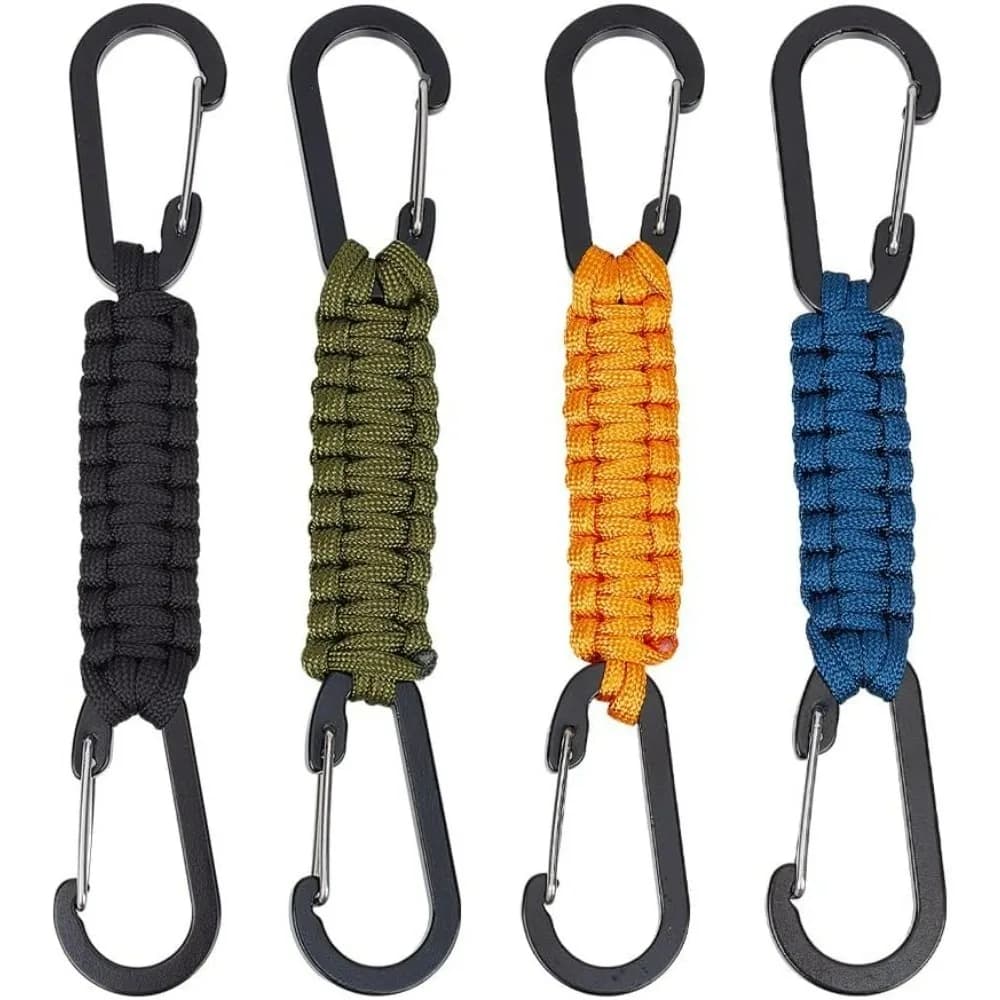 Clip di sicurezza per collare per cani da 4 pezzi 4 colori, connettore per guinzaglio per collare per cani in poliestere Clip per collare per cani resistente per animali domestici