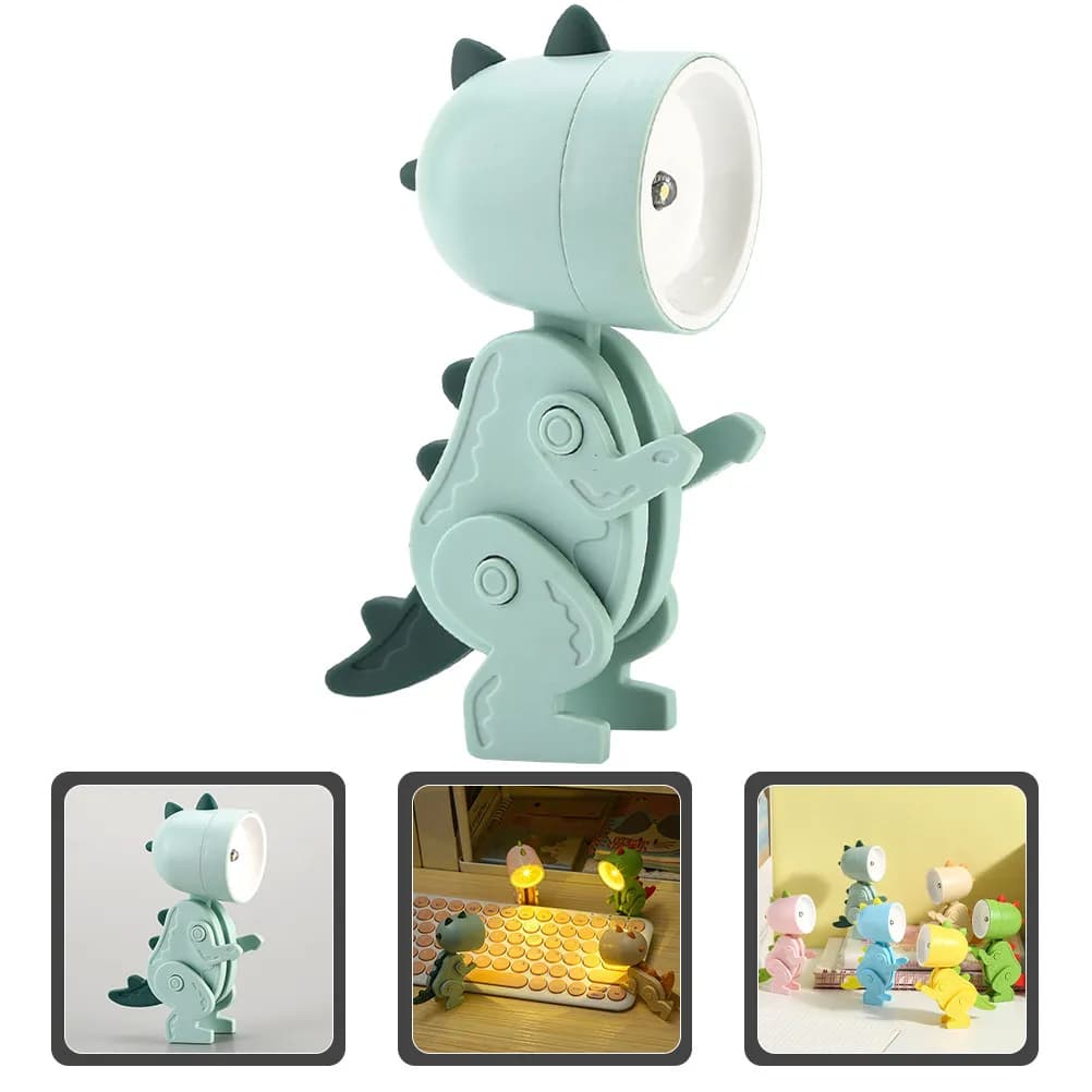 Lampada da notte a forma di dinosauro, luce calda regolabile, decorazione per cameretta bambini, regalo, mini lampada da notte per camera da letto