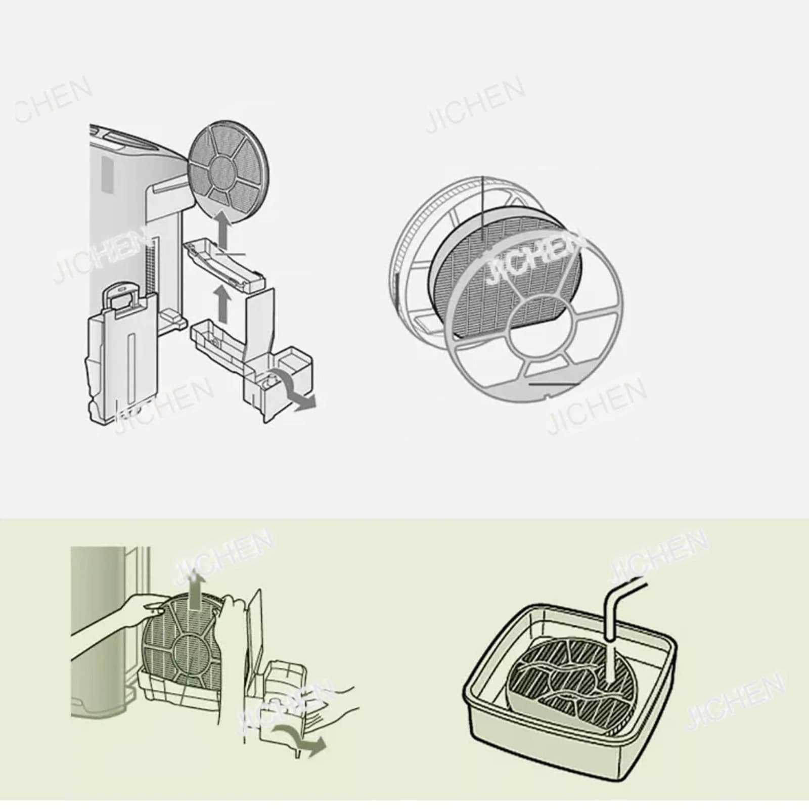 Guscio esterno di ricambio in plastica per filtro umidificatore purificatore d'aria KC-D70/E50/F/A40 - Parti di ricambio