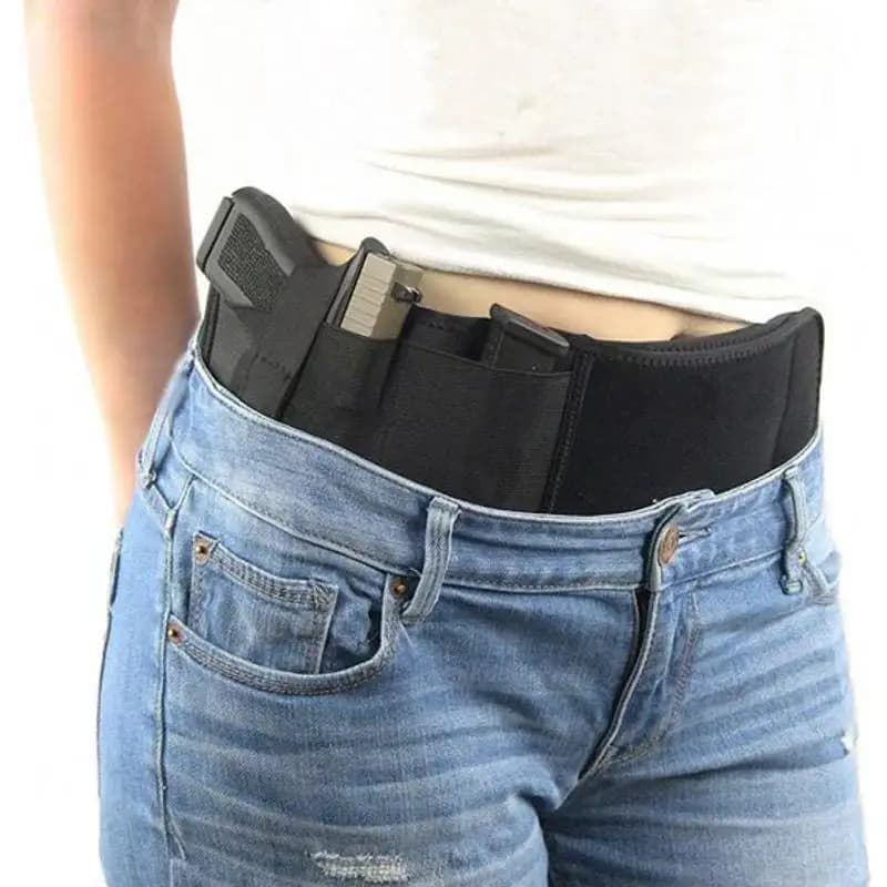 Tactical Hidden Holster Portable Belly Holster Concealed Carry Waist Band Belt for Outdoor Hunting Shooting Defense Holster