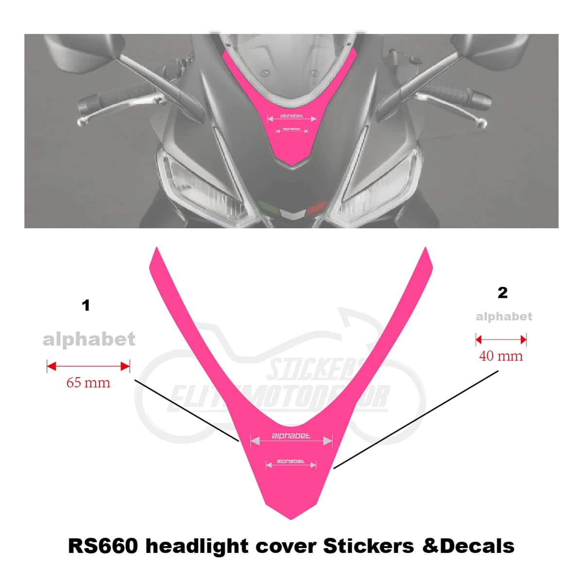 Per Aprilia RS660 Kit adesivi carenatura anteriore Decalcomanie moto Involucro protettivo in vinile Grafica per parabrezza Facile installazione Impermeabile
