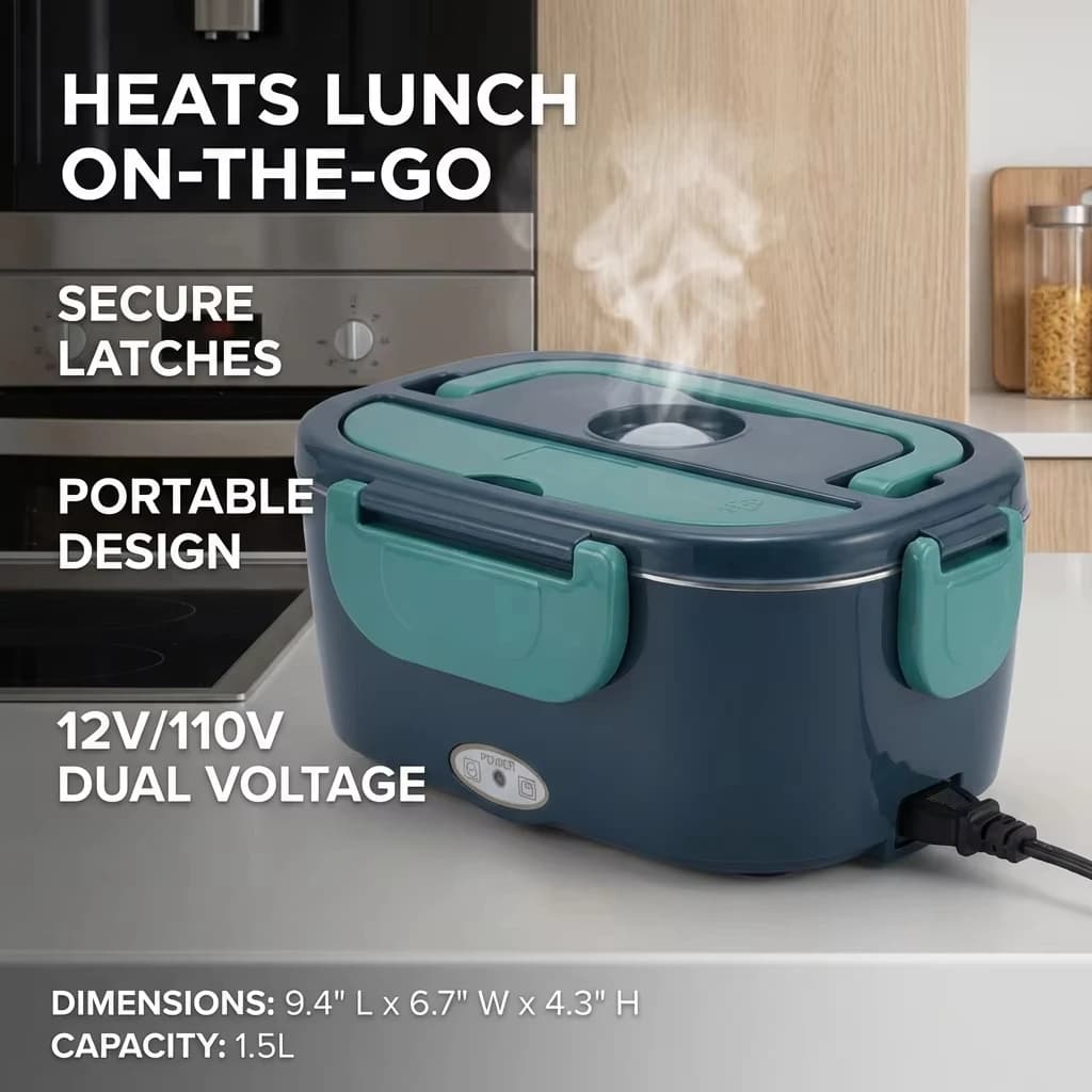 Scaldavivande Elettrico Portatile da 1,5L 60W – Contenitore Termico Anti-perdita per Auto o Casa