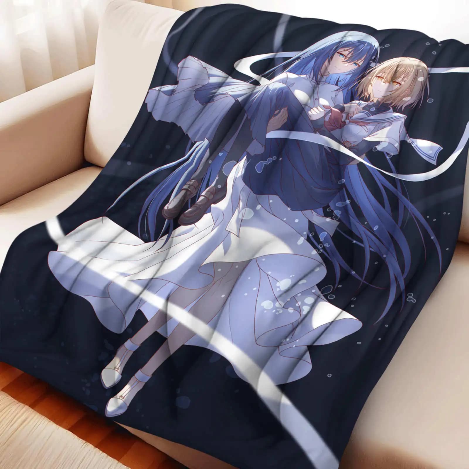 Coperta in flanella per l'arredamento della casa, picnic, divano, copriletto. La ragazza inumana che si leccava i polsi in me, tema Jinjiang Xili.