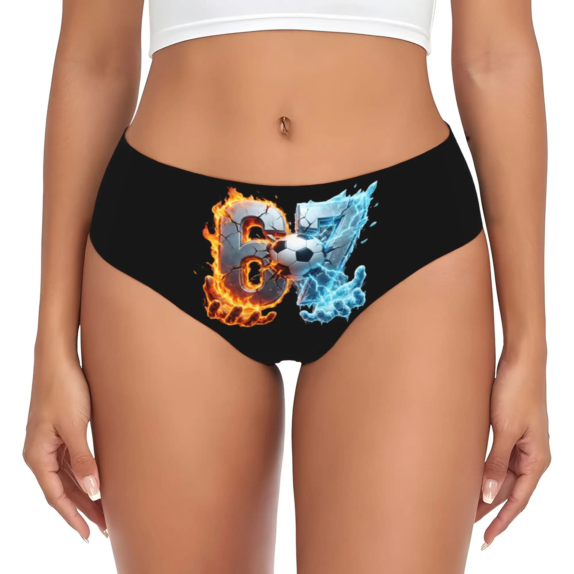 Slip Divertenti Personalizzati 'Sixty Seven' per Donne, Intimo Comodo ed Elastico