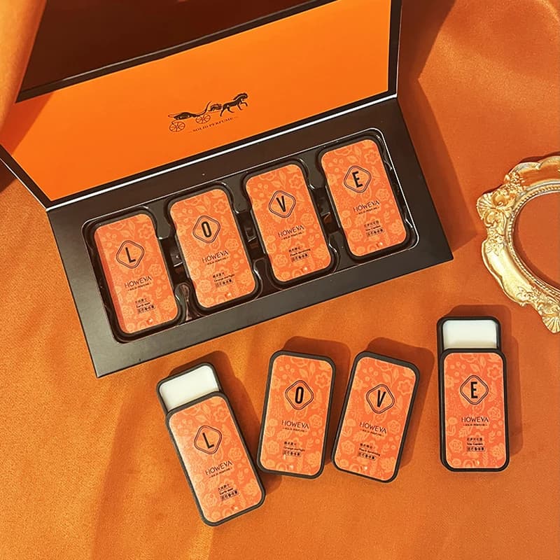 Set di profumi solidi da 4 pezzi, fragranze floreali e fruttate, fragranze a lunga durata, fragranze leggere e portatili, idea per regalo/giornaliero