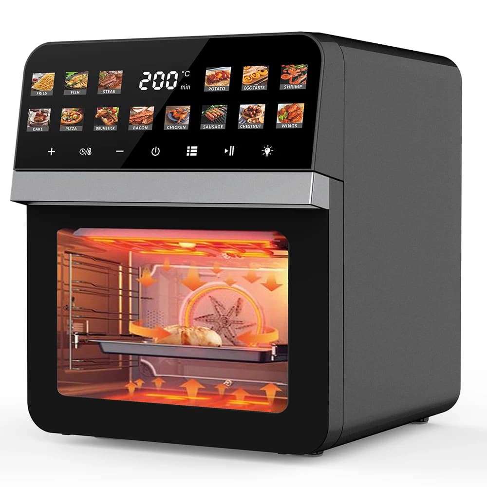 Smart air frying oven with double belt small heating