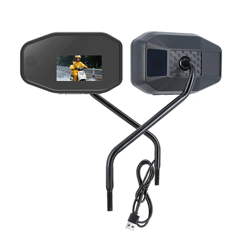Telecamera per Moto 1080P Impermeabile, Dash Cam per Specchietto Retrovisore, Compatibile con Tutti i Modelli