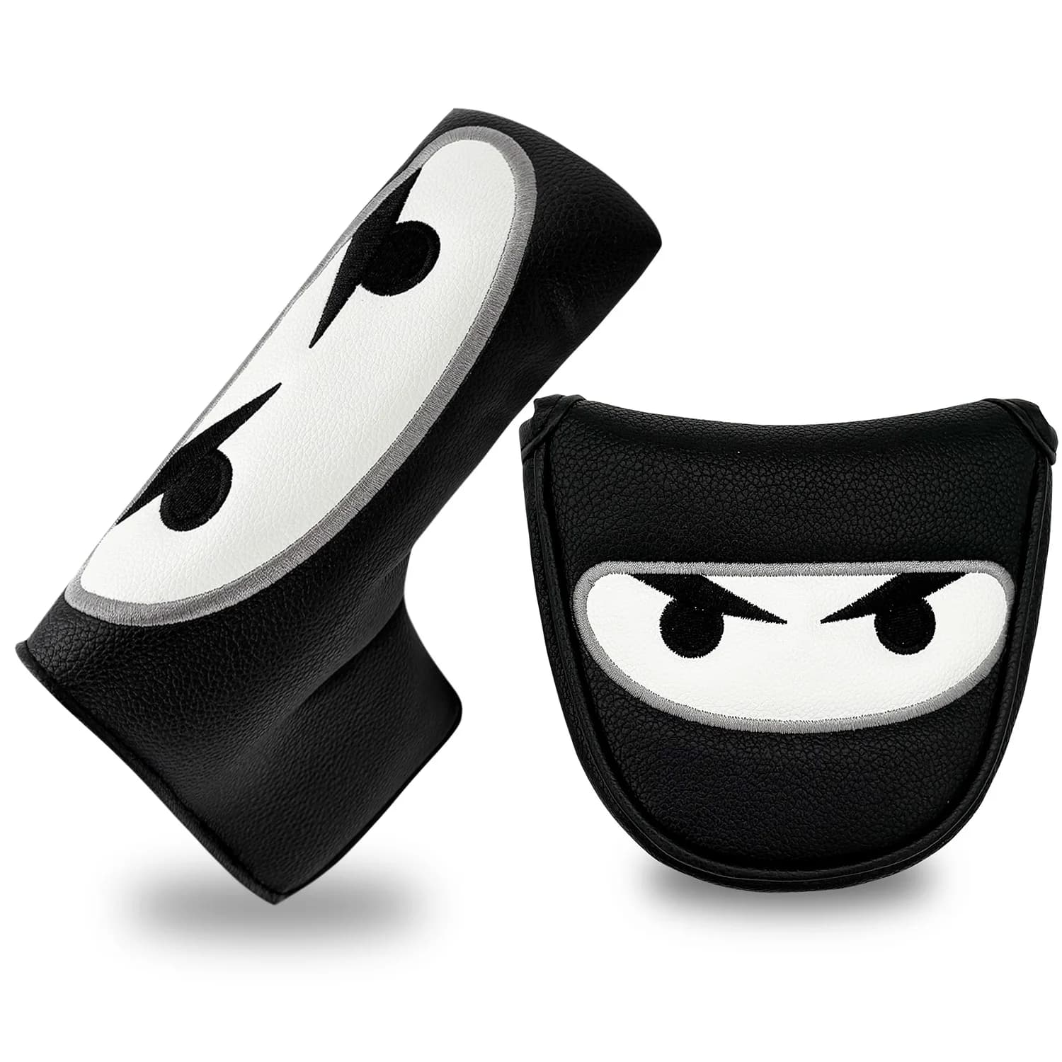 Golf Club Headcover Set Black Cover Fairway Golf Headcover Hybrid Blade Putter Mallet Putter Covers
