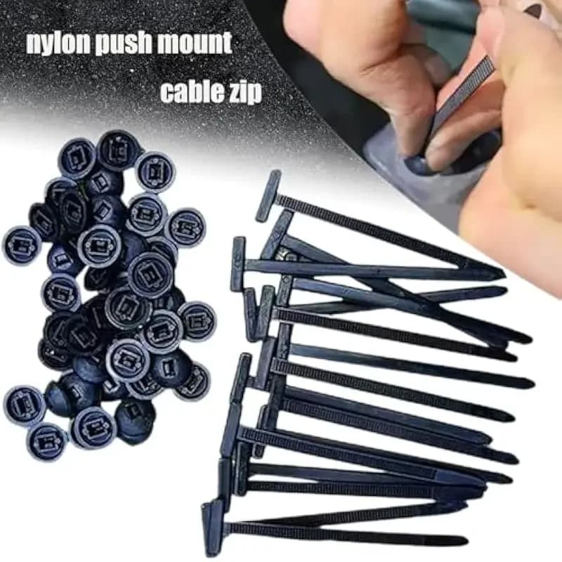 20/50/100PC Heavy Duty autobloccante Fascette Porta Fascette in nylon Fascette resistenti ai raggi UV Cerniere per il fissaggio automatico Quotidiano automobilistico