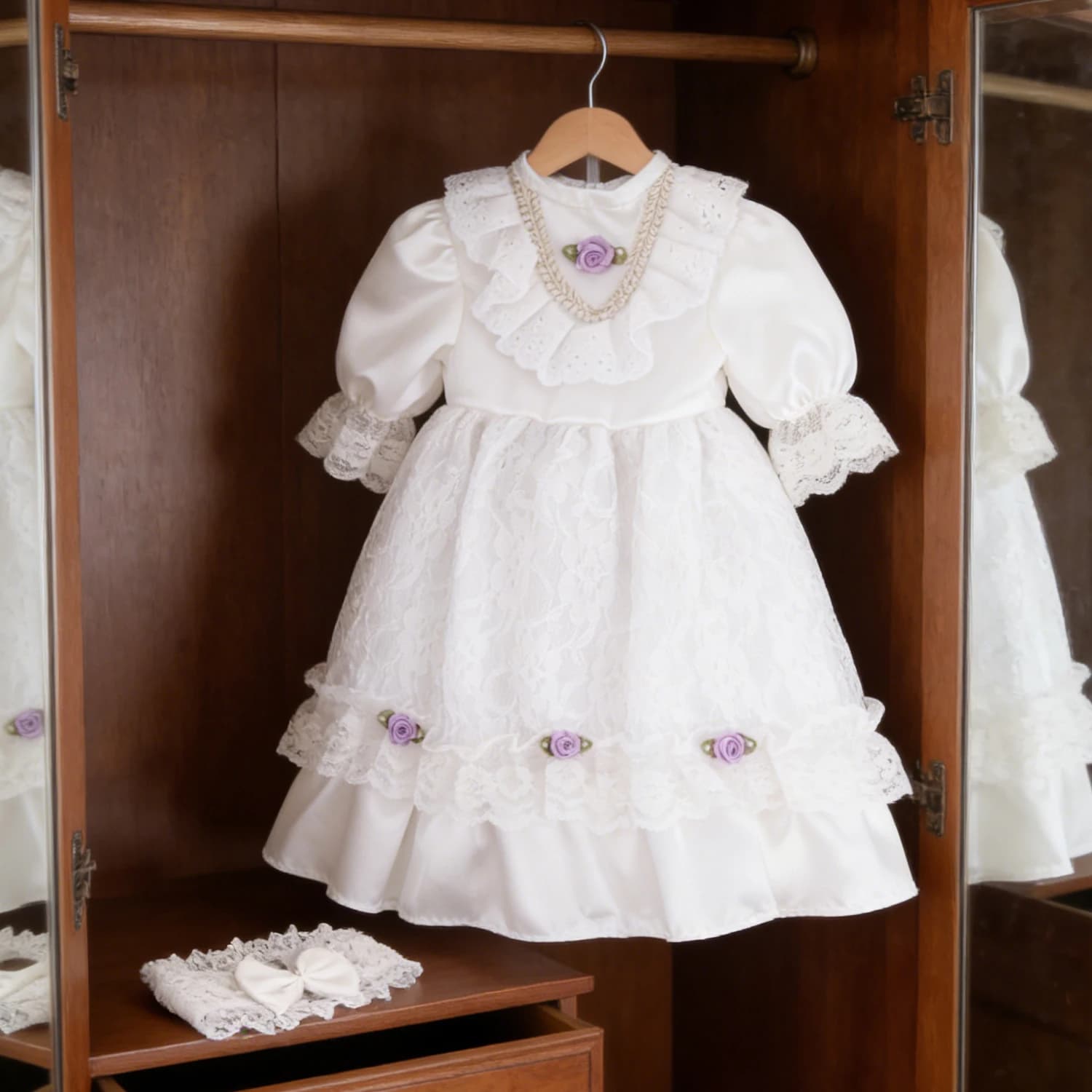 Abito da principessa per bambola da ragazza rinata da 55 cm, nuova gonna bianca carina, abbigliamento per accessori giocattolo per bambole da 22 pollici