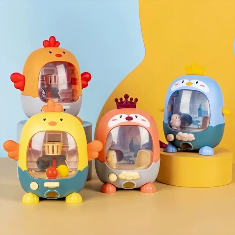 Gioco da tavolo per bambini, macchina da basket per pollo, macchina da calcio pinguino, giocattolo puzzle interattivo per espulsione delle dita