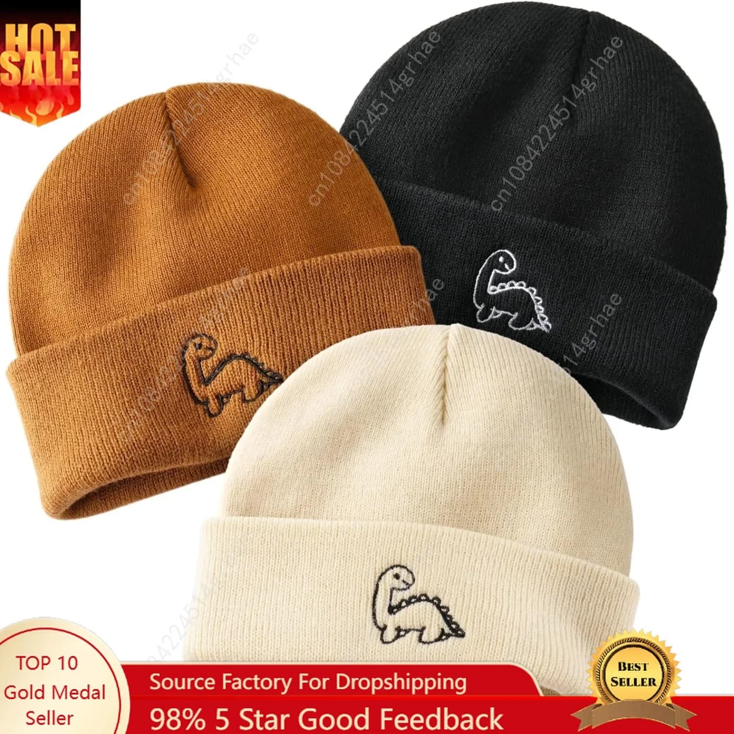 FURTALK Berretto per bambini con motivo simpatico dinosauro, cappello invernale lavorato a maglia per ragazzi e ragazze, caldo berretto ricamato per bambini da 0 a 3 anni