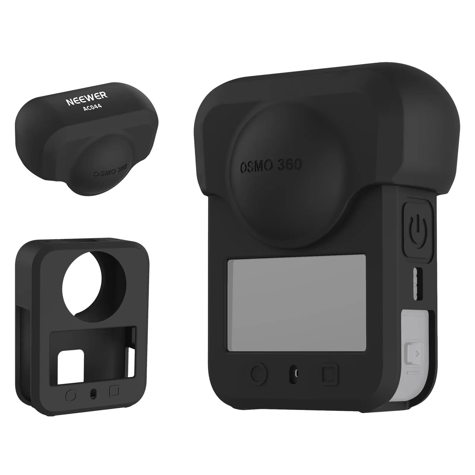 NEEWER AC044 Soft Silicone Protector Kit Anti-Scratch Shockproof Camera Cover Compatible with DJI Osmo 360 Action Camera