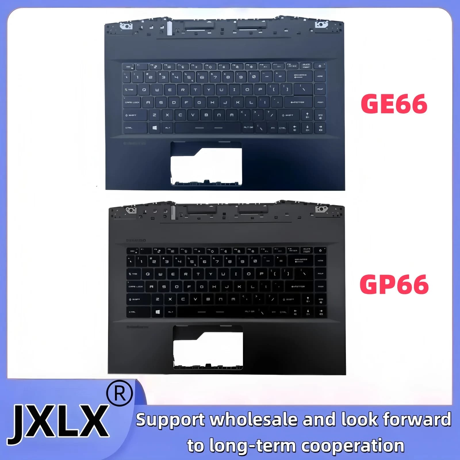 JXLX ® Nuovo per MSI GE66 GP66 MS-1541 MS-1542 MS-1543 MS-1544 Versione inglese Tastiera RGB a colore singolo per tasti singoli/Tastiera completa
