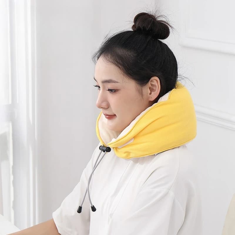 Cuscino a U in Schiuma Macaron, Morbido e Portatile, Supporto per il Collo per Viaggi, Aereo, Ufficio, Pisolino, Comfort e Riposo