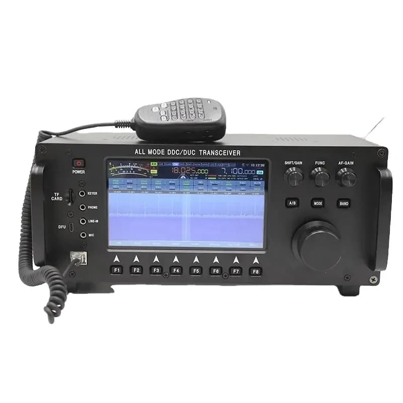 Ricetrasmettitore SDR HF con Display Spettro 3D Completo, 100W 0.5-750MHz, Tutti i Modi DDC DUC, Walkie Talkie Professionale di Ultima Generazione