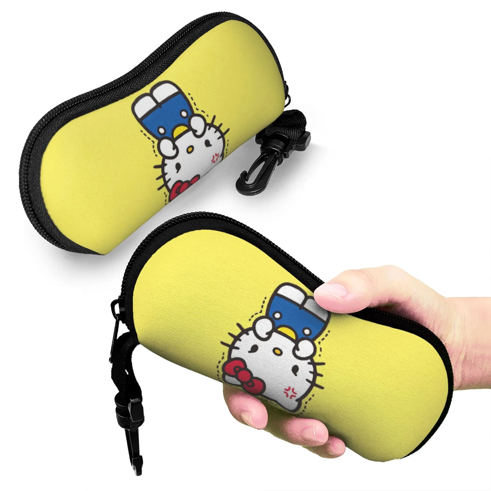 Astuccio per occhiali Hello Kitty, scatola alla moda unisex, scatola portaoggetti per occhiali da lettura, scatola regalo per occhiali da sole