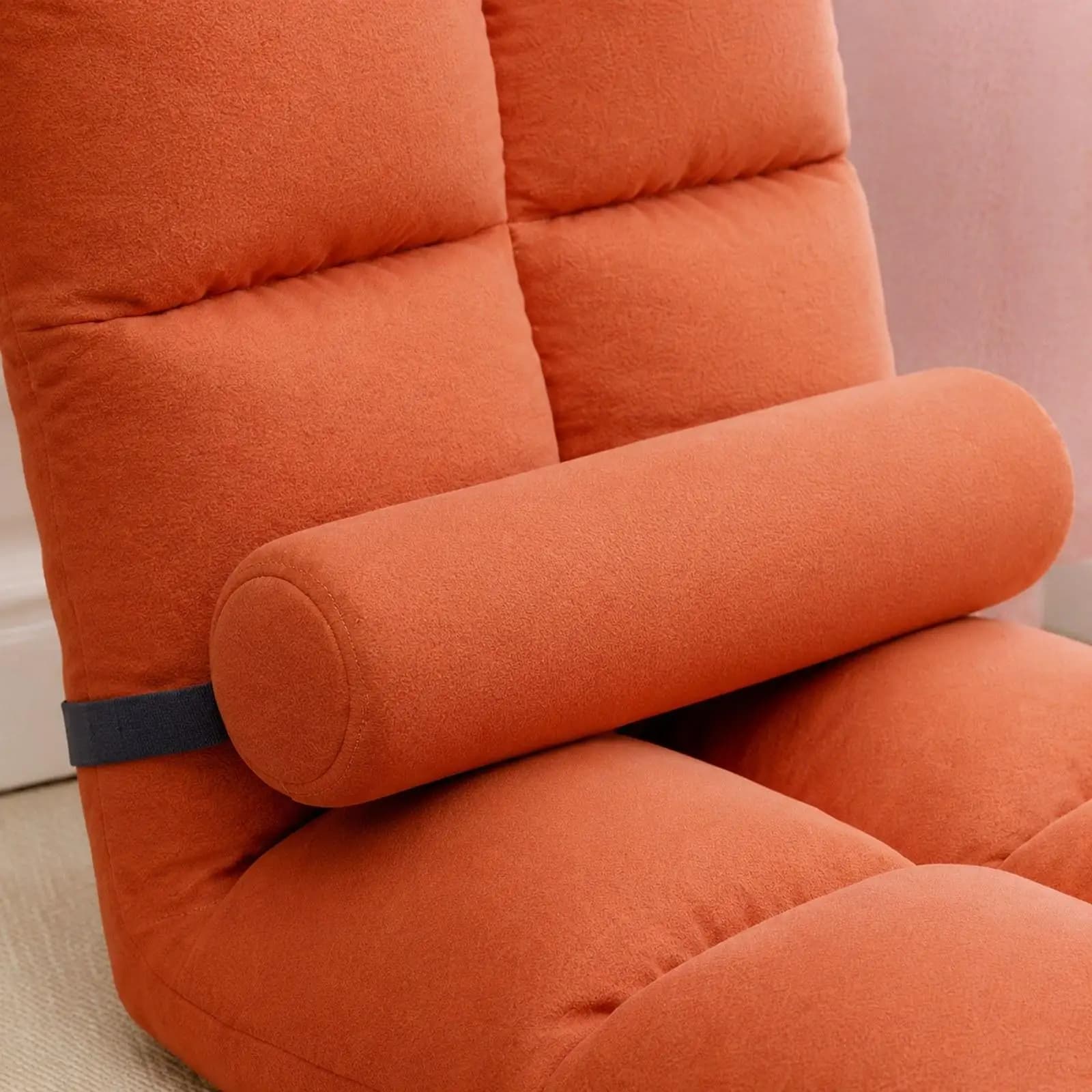 Sedia da Pavimento Pieghevole in Velluto con Supporto Ergonomico, Design a Cinque Posizioni per Gaming e Relax, Ideale per Casa e Ufficio