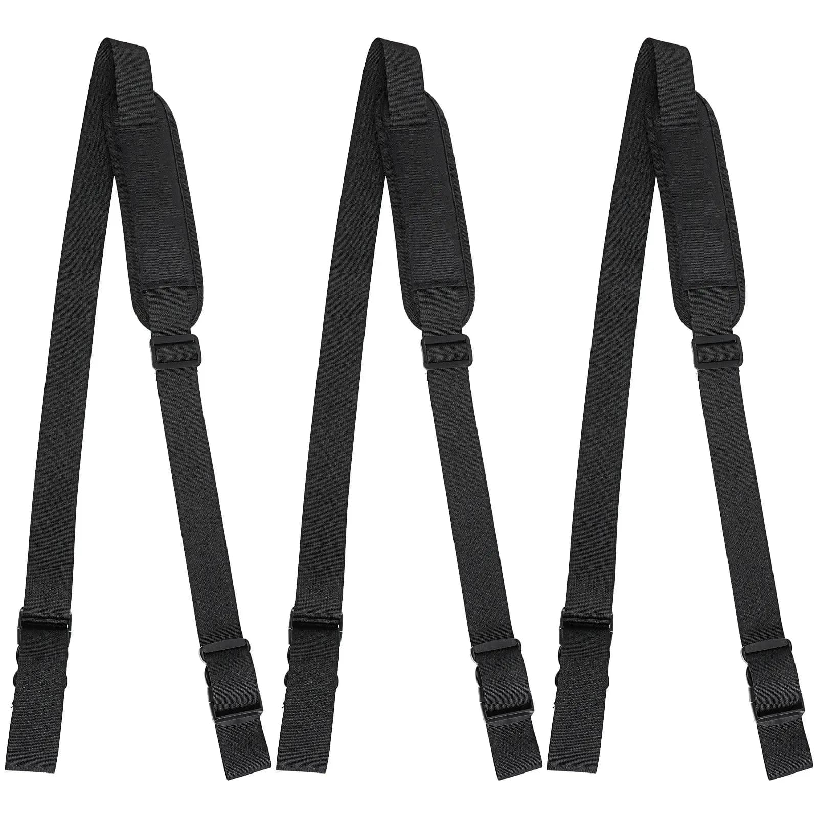 Set of 3 Adjustable Transport Straps with Beach Chair Padding, Yoga Mat, Foldable Bicycle and Camping Chair