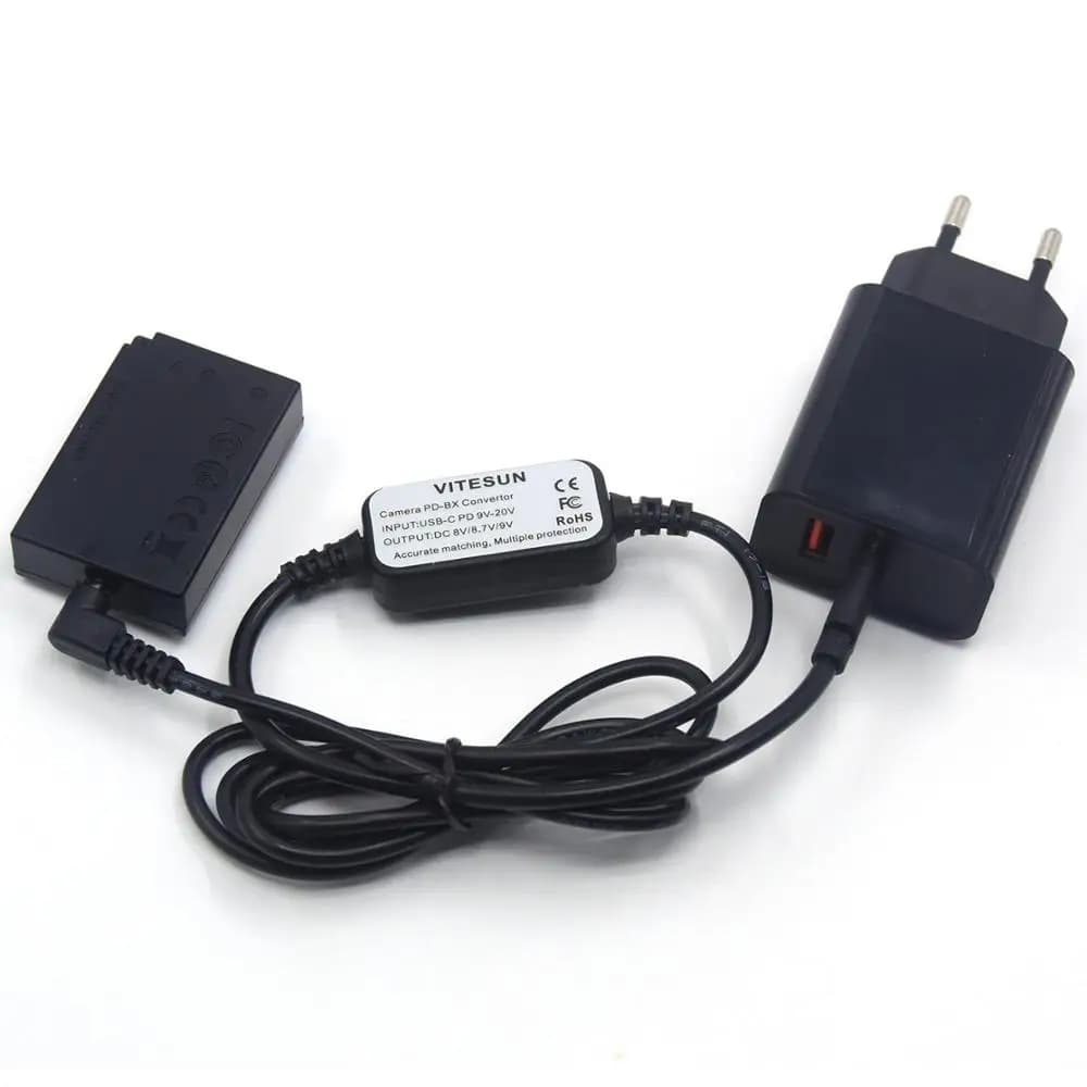 Caricatore PD + cavo di alimentazione USB tipo C + accoppiatore DC DR-E17 DR E17 LP-E17 Batteria fittizia LP E17 per fotocamera Canon EOS M3 M5 M6 Mark II