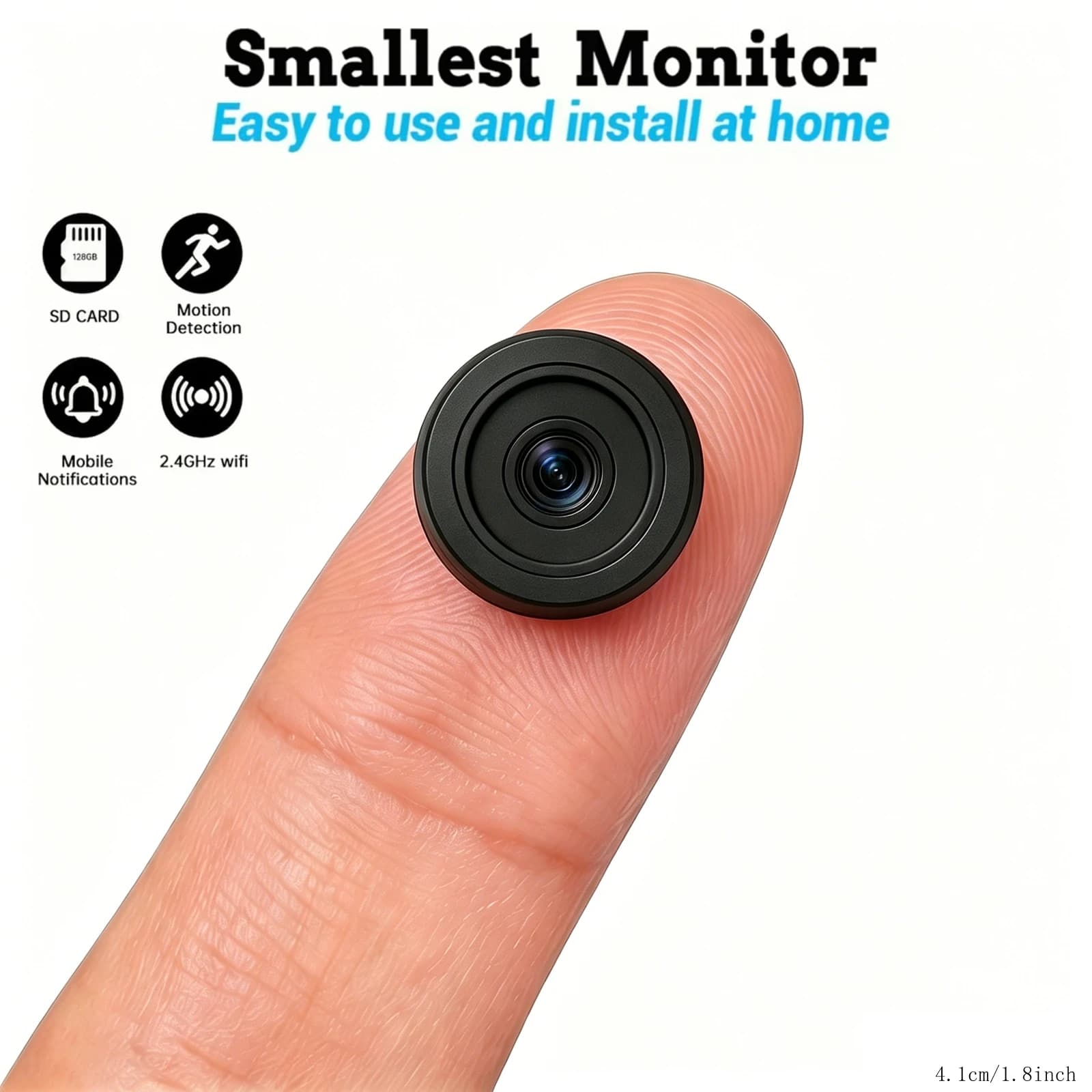 C3 5GHz Dual Band Smart Wireless Camera, Indoor HD Night Vision Security Monitor, WiFi Remote View via Phone, Motion Detection Alert & Two-Way Talk