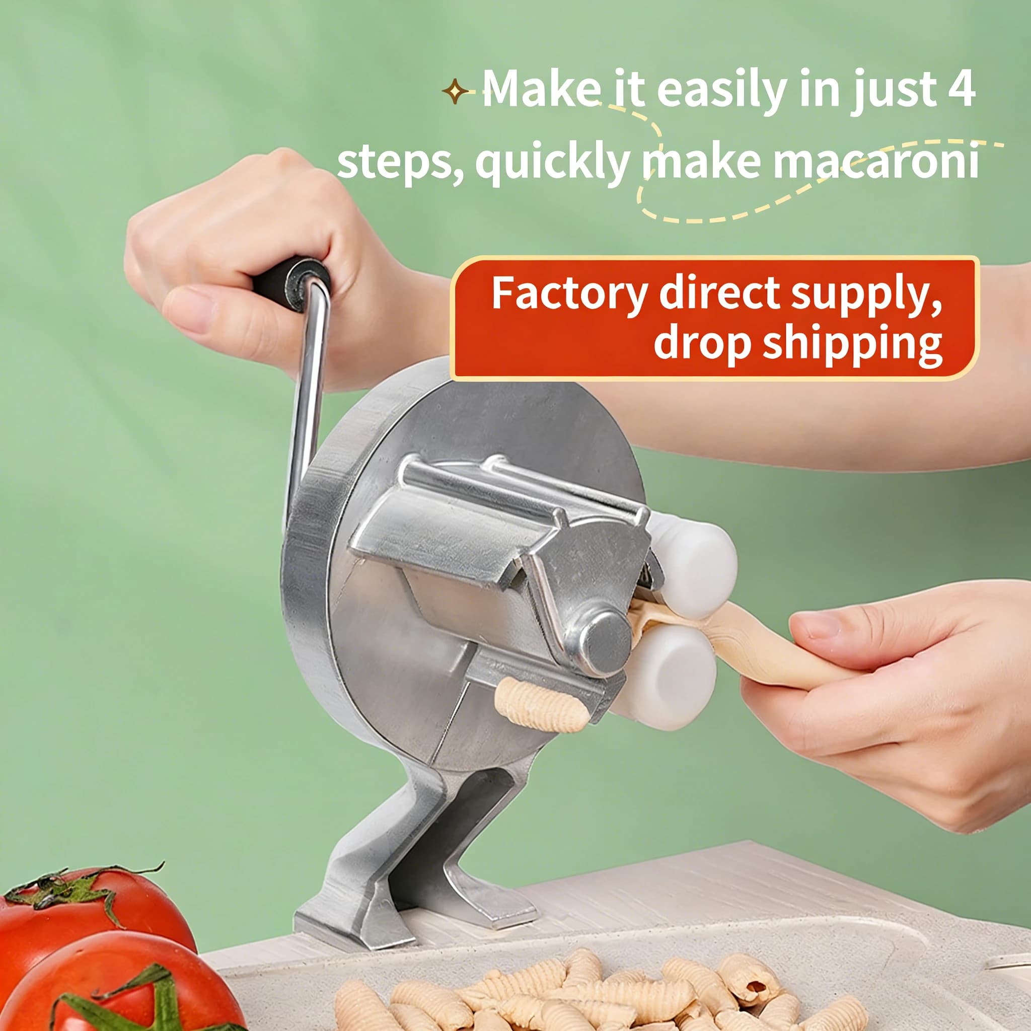 Macchina Manuale per Fare la Pasta, Pressa per Noodle a Manovella per Spaghetti e Lasagne, Macchina Domestica per Maccheroni con Rullo Tagliapasta