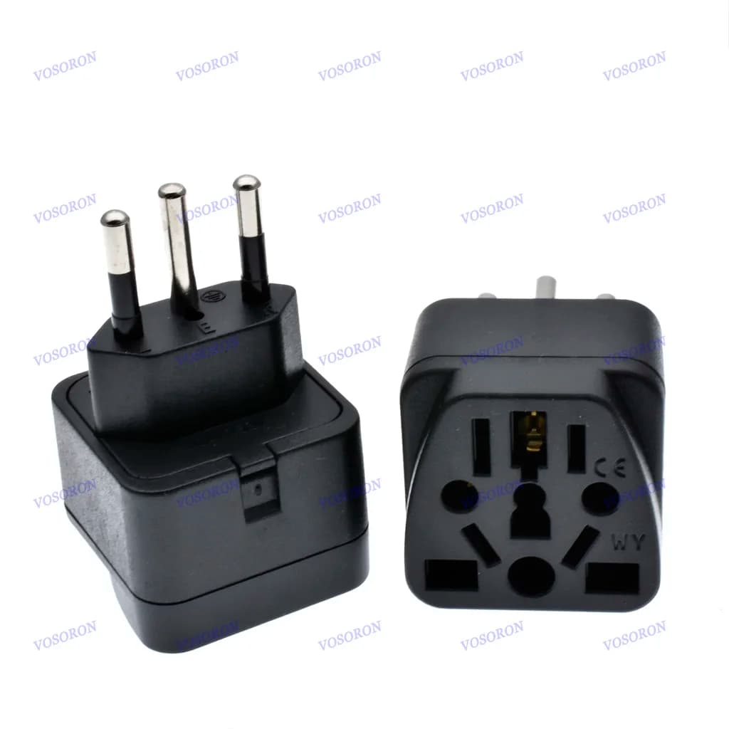Universal Brazil Plug Adapter 3 Pin EU Euro AU US UK To Brazil Travel Adapter Electric Power Cord Charger Socket Outlet
