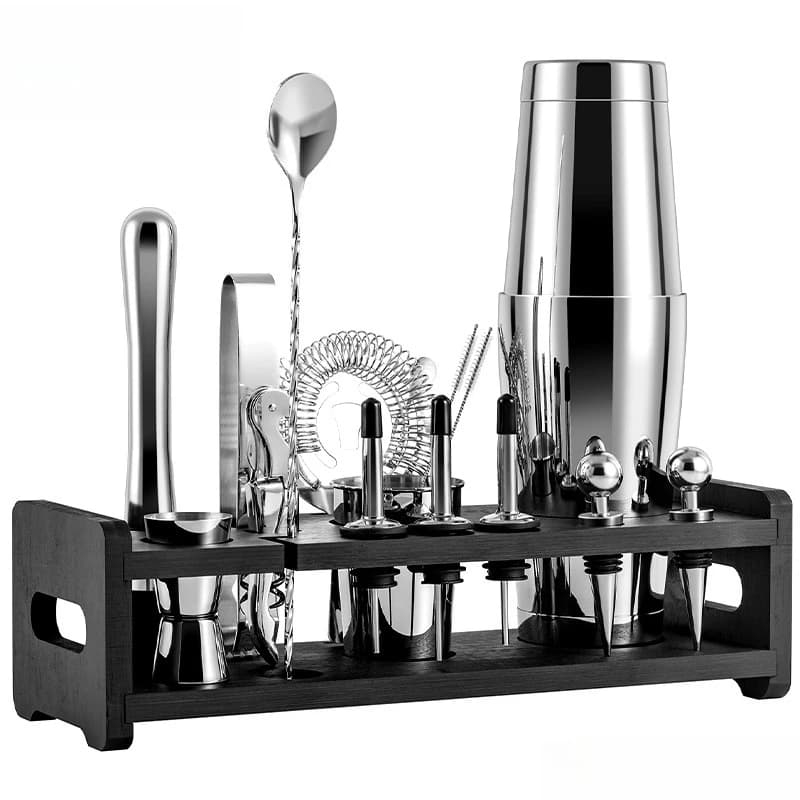 Miscelatore, set, due stadi, acciaio inossidabile, cocktail, bar, strumenti, shaker