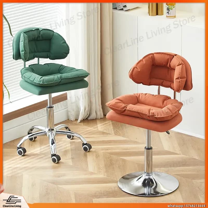 Bar Stool Adjustable Height Swivel Bar Chair with Back Support for Kitchen Counter Dining Room Home Office Bar Table Modern