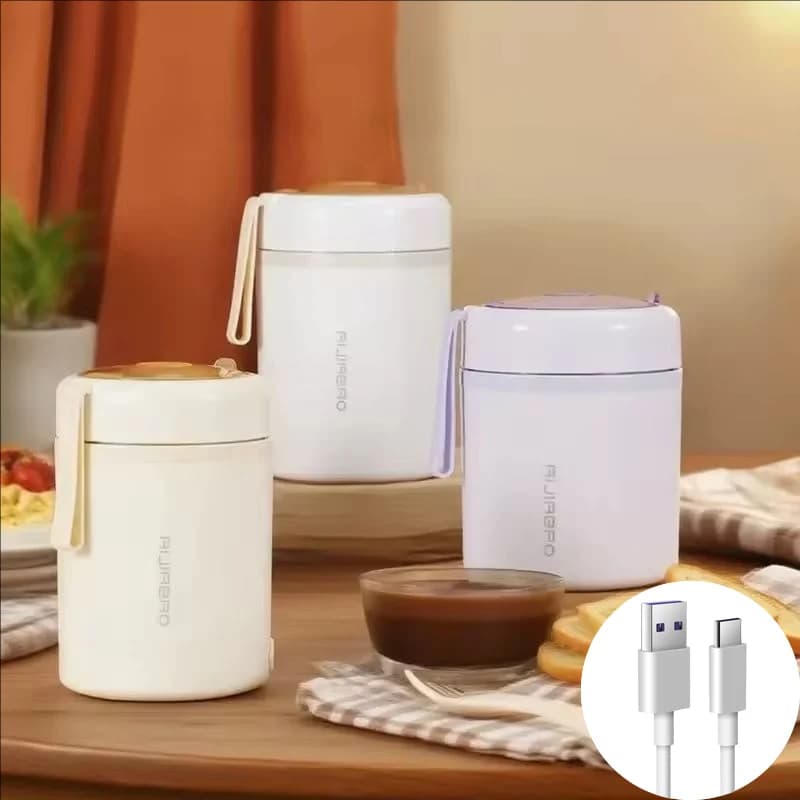 Bottiglia d'acqua elettrica USB a prova di perdite in acciaio inossidabile 12V 24V 5V Trunck per auto portatile da viaggio ufficio posto di lavoro tazza scaldalatte caldo