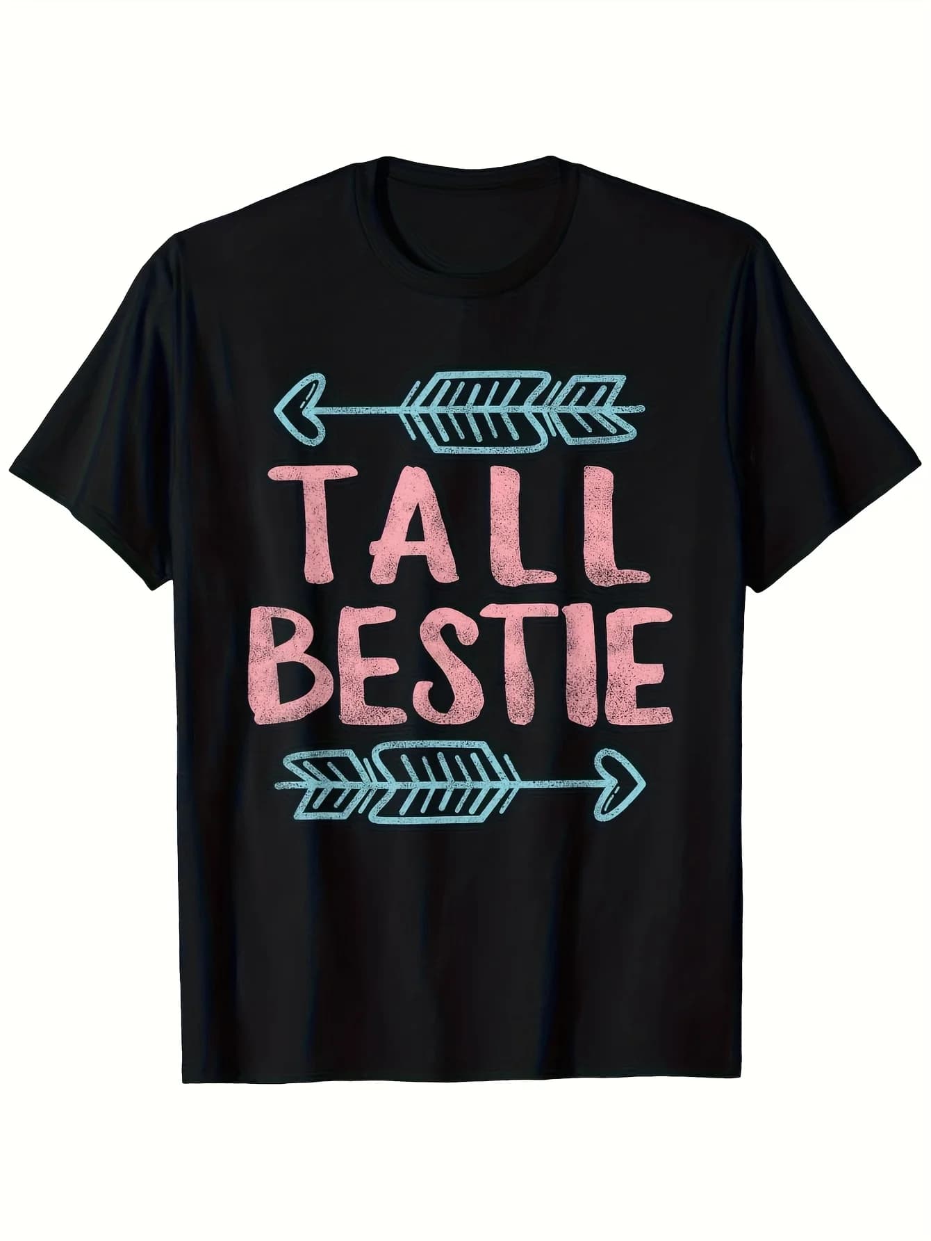 T-shirt per Coppie e Migliori Amici per Sempre 2026 - Design con Scritta e Freccia 'Best Friend' - Maglietta Girocollo Larga 100% Cotone Pesante, Pe