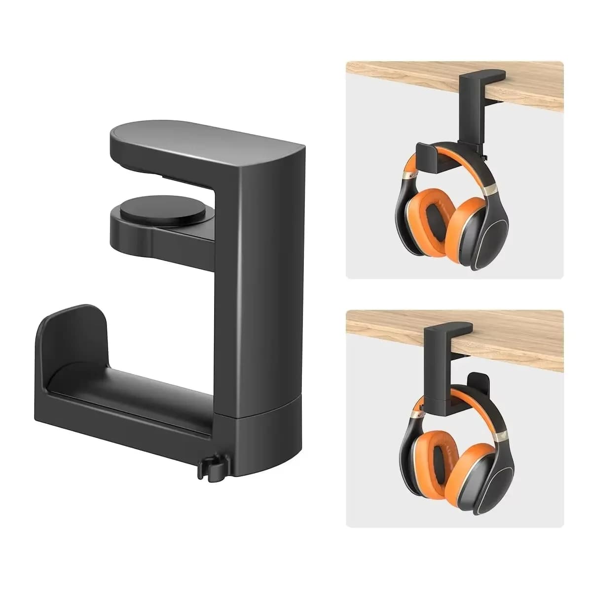 360 ° Adjustable rotating headphone stand without punching Table headphone stand Gaming Headse Hook for Sony Bose headphones desk hook